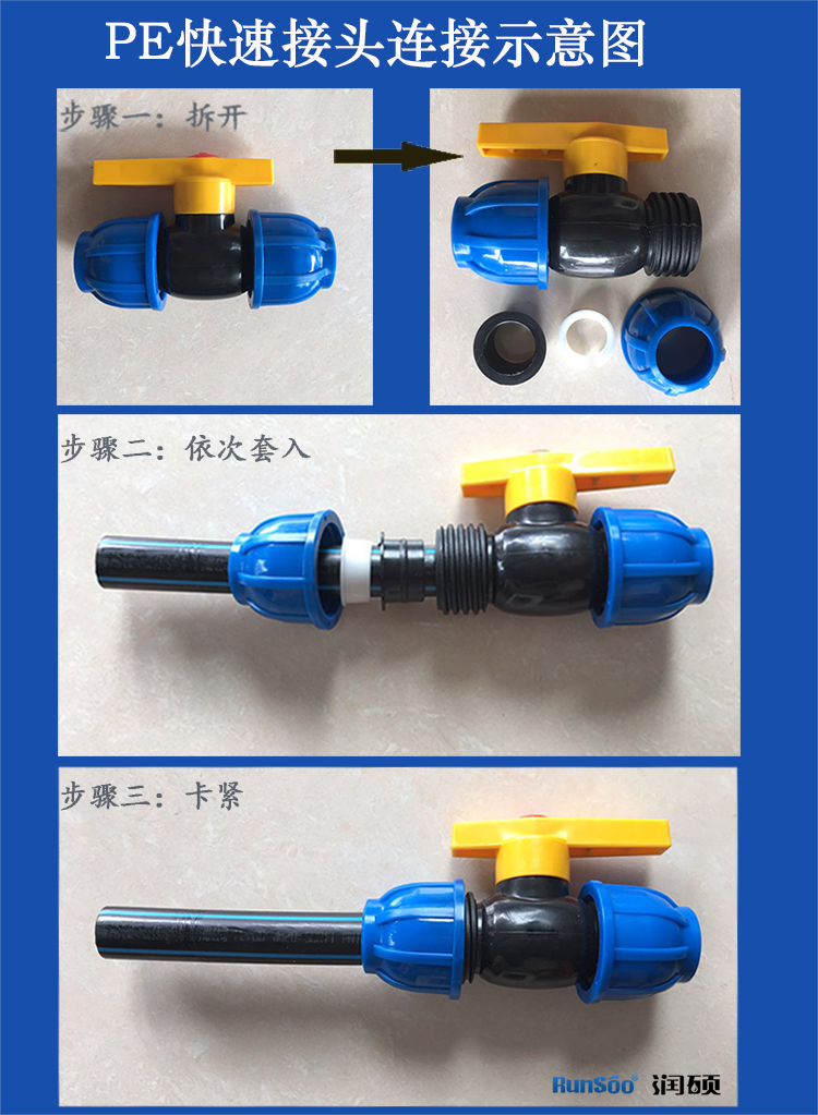 PE快速接頭使用步驟